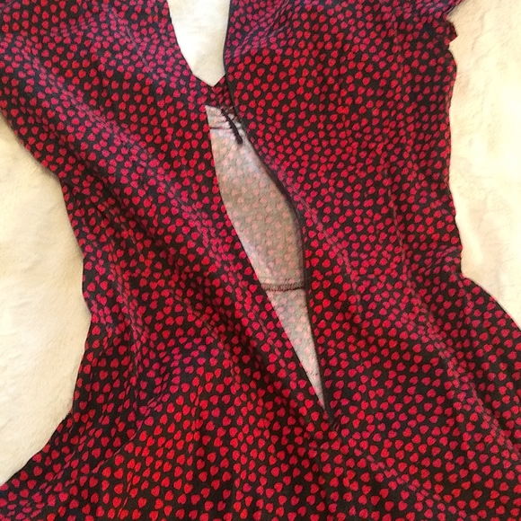 Heartbreaker heart patterned A-line dress VGUC size M - Picture 4 of 5